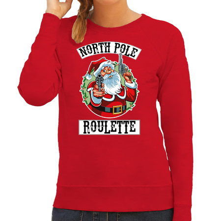 Christmas sweater Northpole roulette red for women