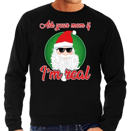 Christmas sweater ask your mom black for men