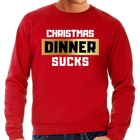 Christmas sweater Christmas dinner sucks red for men