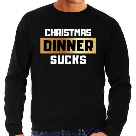 Christmas sweater Christmas dinner sucks black for men