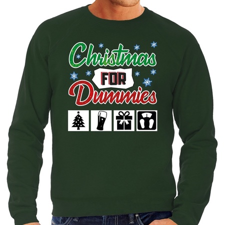 Christmas sweater Christmas for dummies green for men
