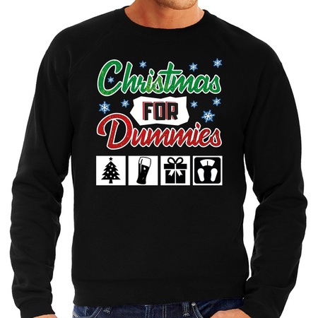 Christmas sweater Christmas for dummies black for men