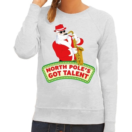 Christmas sweater grey North Poles Got Talent for ladies