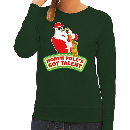 Christmas sweater green North Poles Got Talent for ladies