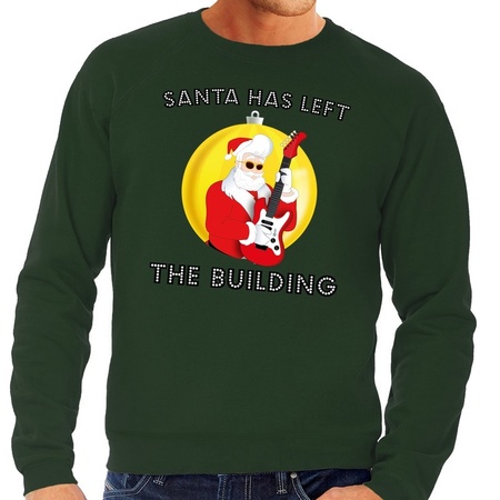 Christmas sweater greenSanta has Left the Building for men