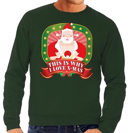 Merry Christmas sweater green This is why I love x-mas for men