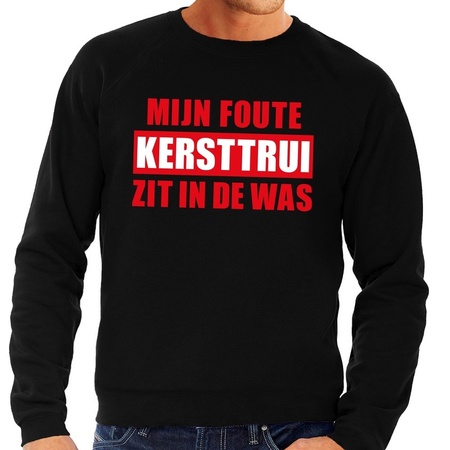 Christmas sweater black Foute Kersttrui in de was for men