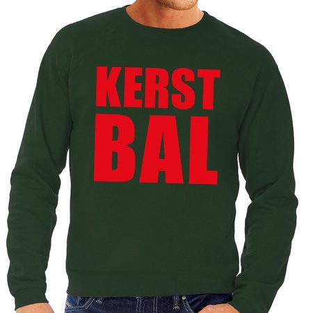 Christmas sweater Kerst Bal green men