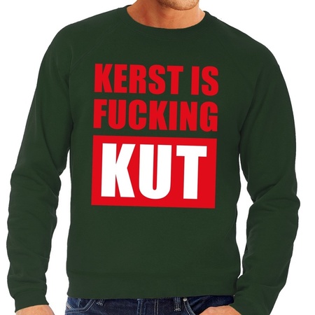 Christmas sweater Kerst Is Fucking Kut green men
