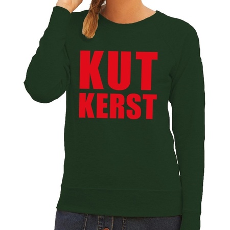 Christmas sweater Kut Kerst green ladies