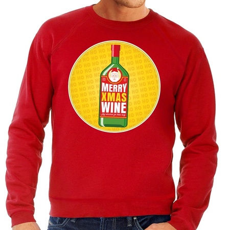 Christmas sweater  Merry Christmas wine red men