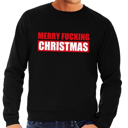 Christmas sweater Merry Fucking Christmas black men