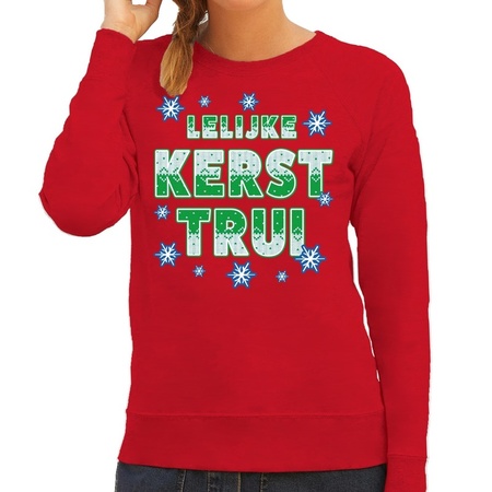 Christmas sweater Lelijke kerst trui red for women