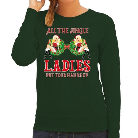 Christmas sweater All the jingle ladies green for women