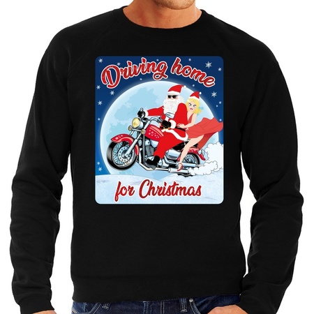 Christmas sweater driving home for christmas black for men