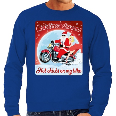 Christmas sweater christmas dreams blue for men
