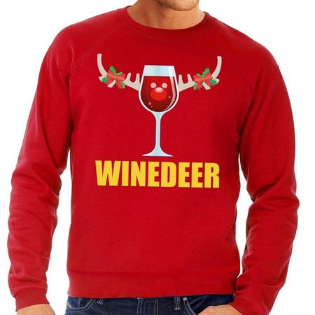 Christmas sweater Winedeer red men