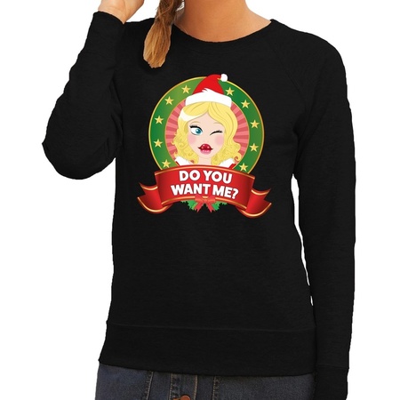 Merry Christmas sweater black Do You Want Me for ladies