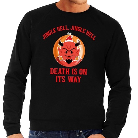 Christmas sweater black Jingle Hell for men