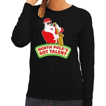 Christmas sweater black North Poles Got Talent for ladies