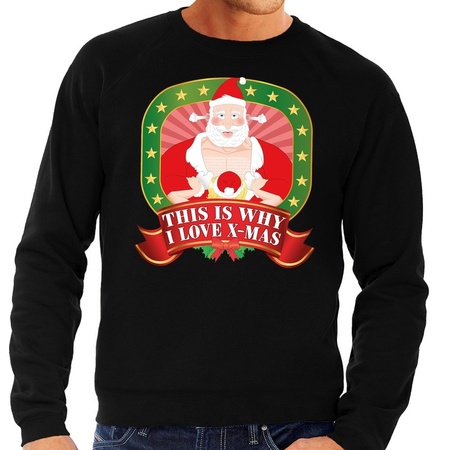 Merry Christmas sweater black This is why I love x-mas for men