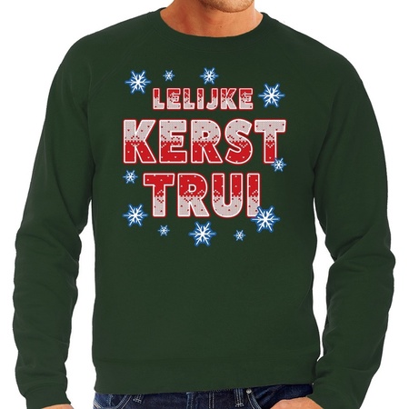 Christmas sweater Lelijke Kerst trui green for men