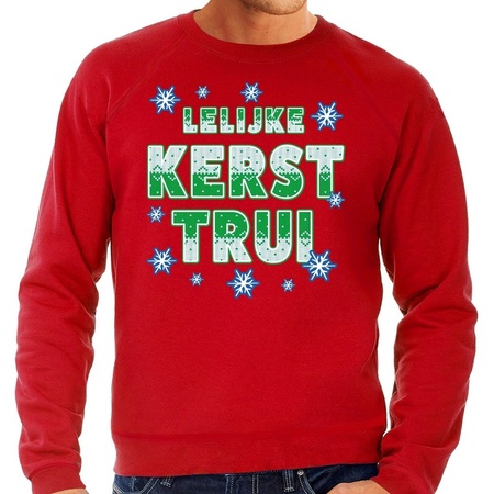 Christmas sweater Lelijke Kerst trui red for men