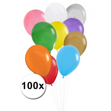 100 gekleurde ballonnen