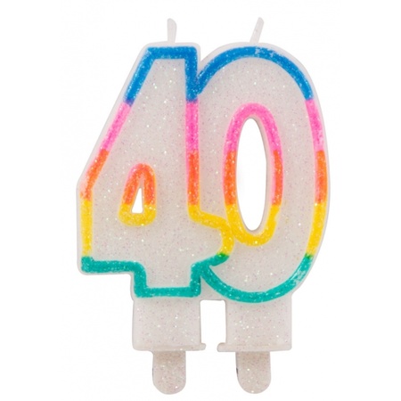 Glitter candle 40 years