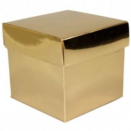 Gold gift box 10 cm square
