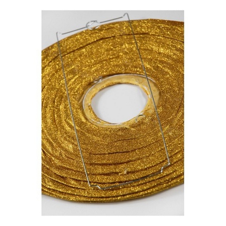 Sparkle paper lantarn gold 25 cm