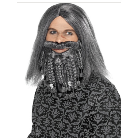 Grey pirate wig and beard