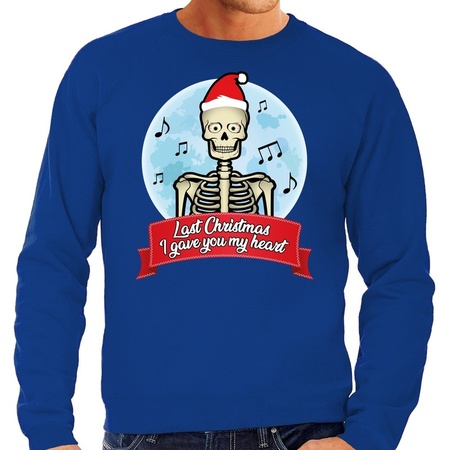 Grote maten Christmas sweater Last christmas blue for men
