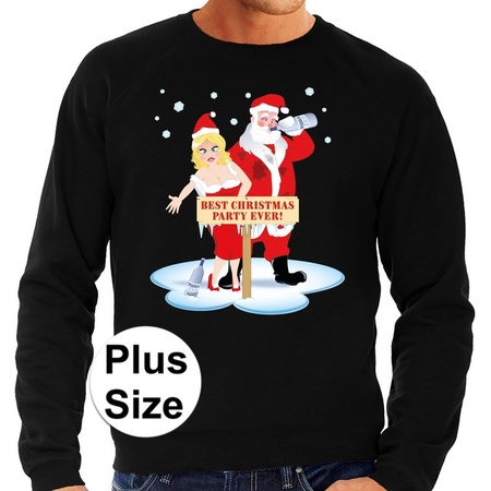 Plus size Christmas sweater Best christmas party ever black men