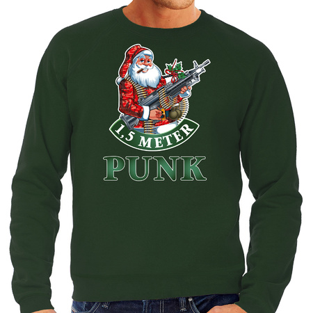 Plus size Christmas sweater 1,5 meter punk green for men
