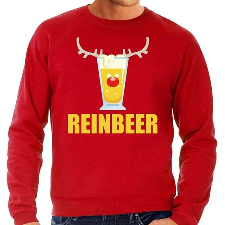 Big size Christmas sweater Reinbeer red men