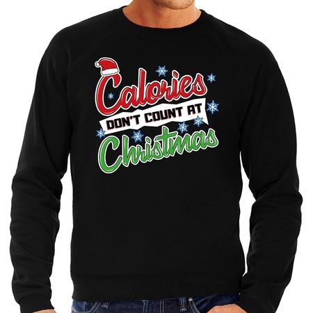 Big size xmas sweater calories dont count at christmas black men