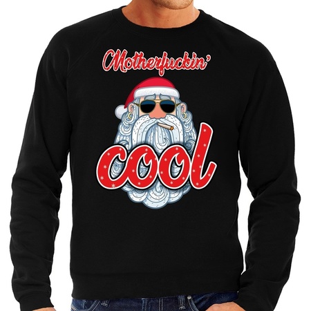 Big size Christmas sweater motherfucking cool black for men