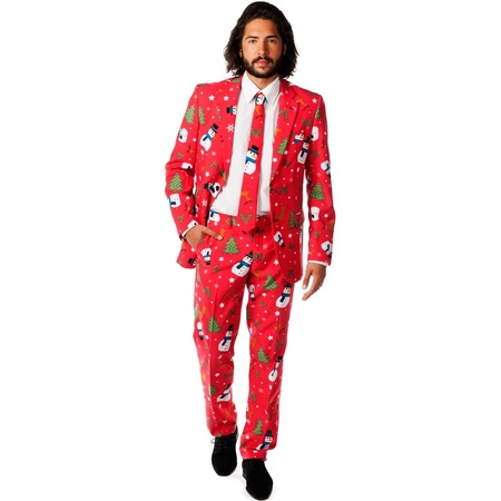 Business suit with Christmas print