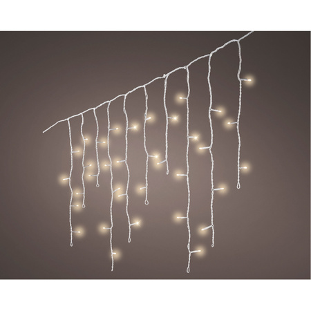 Christmas lights - LED - warm white - icicle - 119 lights - 500 cm