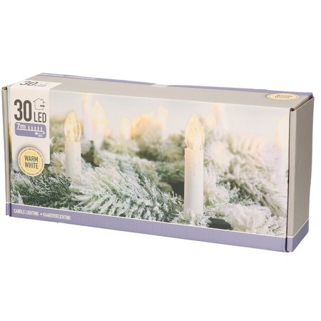 Candle lights warm white indoor 30 LED - 7 meters