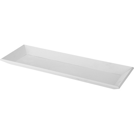 Candle charger plate/platter grey 20 x 60 cm wood rectangle