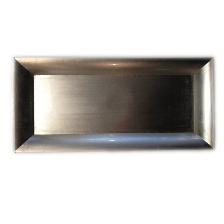 Kaarsenbord/plateau zilver 36 x 17 cm rechthoekig