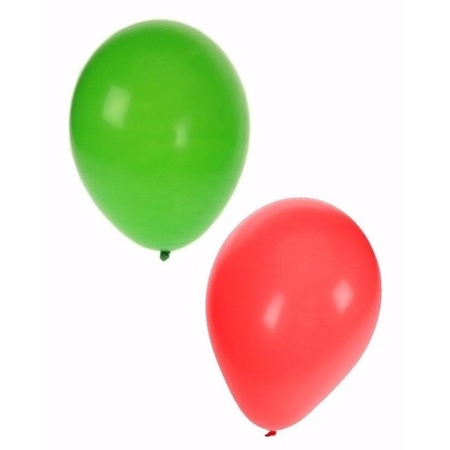 Christmas balloons 30 pieces green/red