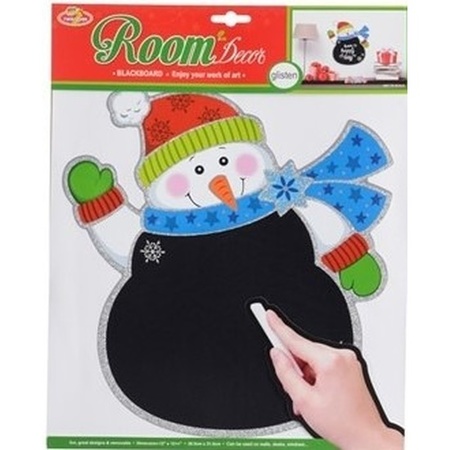 Christmas deco snowman chalkboard 31 x 38 cm