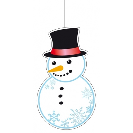 Christmas snowman decorations 41 x 25 cm