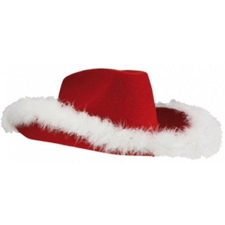 Kerst hoed cowboy rood