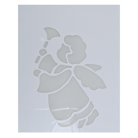 Christmas window templates angel with bell 35 cm