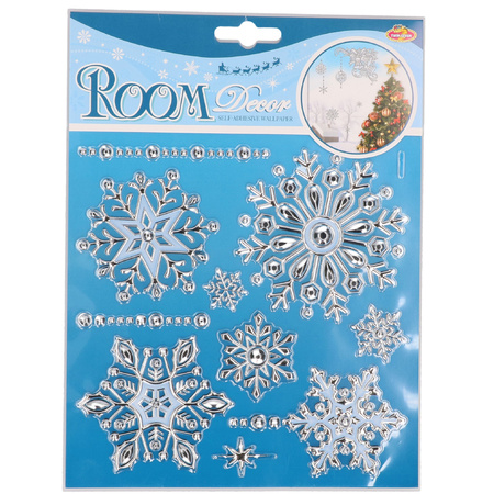 Christmas deco window stickers snowflake 18 x 24 cm