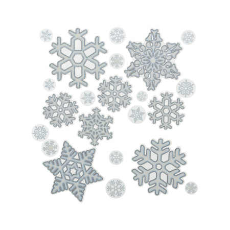 Kerst raamstickers/raamdecoratie sneeuwvlok plaatjes 30 x 46 cm